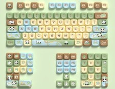 120 pcs Panda Paradise MOA Keycaps PBT Keycaps For Mechanical Keyboard picture