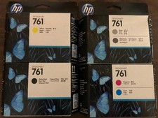 GENUINE SET of 4 SEALED HP 761 Printheads CH647A CH645A CH646A T7100 T7200 2024 picture