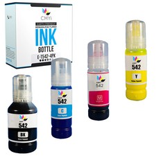 4PK T542 Black Color Refill Ink Bottles for Epson 542 Ecotank Pro Printer Series picture