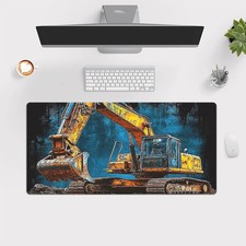 1pc Retro Excavator HD Printed Pad for Desk, Multi Functional XXL Mousepad, Ke picture
