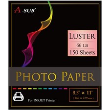 150PK A-SUB Professional Photo Paper 8.5X11 Luster 66lb 250g Inkjet Canon Epsn. picture