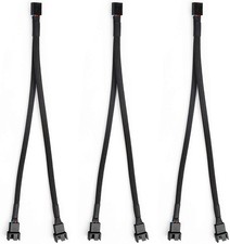 Aypzuke 3 Pack Computer PC PWM Fan Splitter Cable 1 to 2 (4 Pin+3 Pin) picture