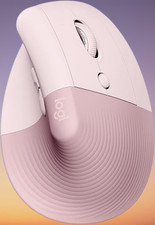 Logitech Lift Vertical Ergonomic Mouse, Wireless, Bluetooth, Rose picture