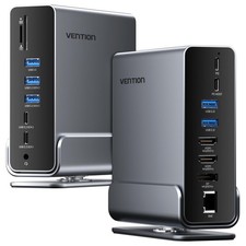 Vention 15-In-1 Laptop Docking Station Dual Monitor 360 Roatable Triple Monitor picture