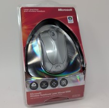 Microsoft Wireless Notebook Laser Mouse 6000 Model 1054, 1051 New Sealed picture