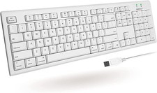 Macally Full-Size USB Wired Keyboard for Mac mini/Pro, iMac Desktop Computer picture