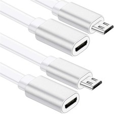 2 Pack 20FT Total Micro USB Extension Cables, Male to Female Extender Cor picture