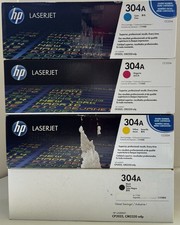 SEALED New Genuine HP 304A BCYM Toner Cartridges Set CC530A CC531A CC532A CC533A picture