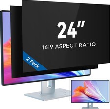 IPROKKO [2-Pack] 24 Inch Computer Privacy Screen Filter Black Monitor  picture