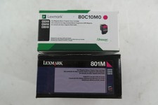 Lot Of 2 Lexmark 801M Magenta Cartridge 80C10M0 CX310 CX410 CX510 Genuine OEM picture