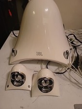 JBL Creature Self Powered Satellite Speakers and Subwoofer White E204594 Works picture