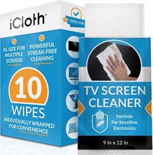iCloth XL Screen Cleaning Wipes Lint-Free and Streak-Free..(10 XL Wipes)..B12 picture