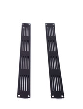 2x Middle Atlantic 1U VTP-1 Brushed Aluminum Vented Plate For AV Racks w845 picture