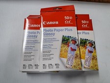 7 pkgs - Canon Inkjet Photo Paper Plus Glossy 4x6 50 Sheets / NEW SEALED ( S1-2) picture