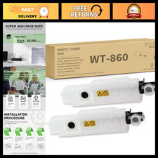 2 Pack Waste Toner Box WT-860 - Replacement Container for Kyocera Printers picture