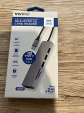 Vivitar Multi-Port USB Hub w SD, Micro SD & Compact Flash Card Reader NEW picture
