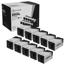 LD Compatible Replacement for HP 920XL 10pk CD975AN Black Inkjet Cartridge picture