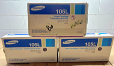 Set of3 Genuine Samsung MLT-D105L / MLTD105L High Yield Black Laser Toners picture