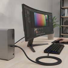 Durable 8K DisplayPort Cable 3.3FT - High Bandwidth for Gaming and Editing picture