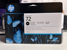 GENUINE HP 72 Photo Black PK DesignJet Ink Cartridge 130ml C9370A picture