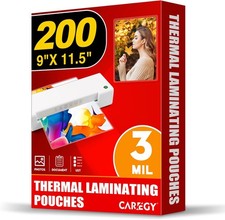 Thermal Laminating Pouches, Holds 8.5 x 11 Inch Sheets,200 Pack Laminating picture
