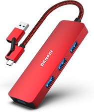 USB 3.0 Hub, USB-C HUB, 2-in-1 USB Type-A/Type-C Hub with 4 USB 3.0 Ports, best picture