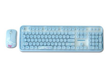 Sanrio Cinnamoroll Retro Wireless Keyboard Mouse Set Cute Desk Setup picture