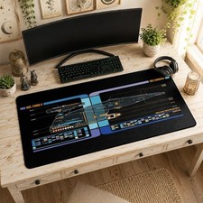 Star Trek Mouse Pad | Desk Mat, LCARS Nebula Class Gaming Desk Mat Mouse Pad picture