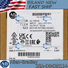 NEW NEW PLC 25A-D043N114 AB PowerFlex 523 22kW (30Hp) AC Drive 25AD043N114 picture