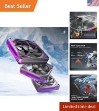 Efficient 120mm LED PC Case Fan Pack - Ultra Quiet, 3-Pack Aura Compatible picture
