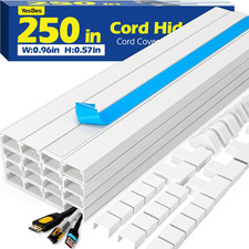 112In Cord Hider Kit, Cord Covers for Wires on Wall, Premium One-Cord Cable Hide picture