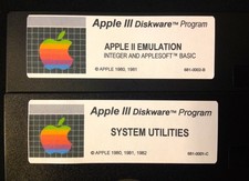 Apple III Home Computers /SOS 2 Disk set / Apple II Emulation / System Utilities picture