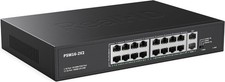 16 Port PoE Switch, High Power 300W, 16 PoE+ 100Mbps Ports with 2 Gigabit Upl... picture
