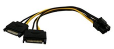 6-Inch 6 Pin PCI to 15Pin SATA Power Splitter Express Video Card Power Cable ... picture