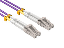 20m OM4 LC to LC UPC Duplex Corning Fiber Optic Cable Multimode 50/125 OFNR R... picture