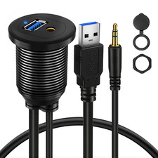 Cable al ras del soporte del coche del puerto de la aleación USB 3.0 AUX Dc3.5Mm picture
