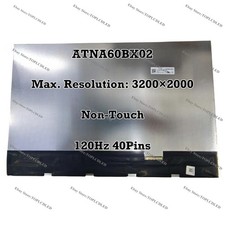 ATNA60BX02 OLED 3200×2000 120Hz IPS EDP 40 Pins 16.0