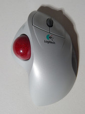 Logitech Cordless TrackMan Wheel T-RA18 Wireless Trackball Mouse USB Ergonomic picture