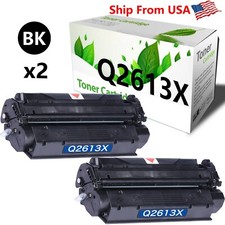 2 PK Q2613X 13X Black Toner Cartridge Use For Laser Jet 1300n picture