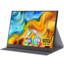 ForHelp 15.6inch Portable Monitor,1080P USB-C HDMI Second External Monitor for L picture
