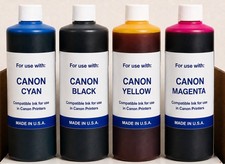 4,000ML PREMIUM COMPATIBLE UNIVERSAL DYE IN FOR CANON INKJET PRINTERS (CYMK) picture
