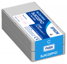 Genuine Epson Ink Cartridge SJIC22P(C) (Cyan) for TM-C3500 New ColorWorks picture
