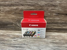 Canon 221 - Black Cyan Magenta Yellow 4-Pack Ink Cartridges Brand New Sealed picture