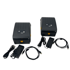 Lot of 2 Zebra ZP230d Monochrome Thermal Barcode Label Printer with AC Adapter picture