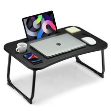 Portable Foldable Lap Desk with Cup Holder & Tablet Slot - Ideal for Work, Writi picture