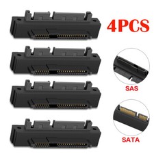 4pcs SFF-8482 Computer Cable Connectors SAS to SATA 22 pin HDD Raid Adapter US picture