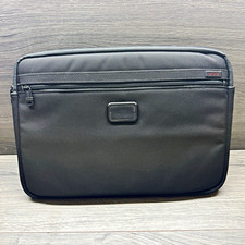 TUMI 13 in Laptop Sleeve Case Black Solid Nylon Padded Zip Closure *New* picture
