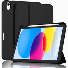 ZryXal iPad 10th Gen Case 11-Inch 2025/10.9-Inch 2022 Black Smart Cover picture