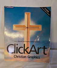 Broderbund Click Art Christian Graphics 2 CDs & 1 Book For Windows 95 / 98 picture
