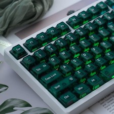 115 PCS Emerald Green Frosted Translucent Keycaps Cherry Fits 60104 Keys picture